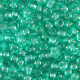 Glass seed beads 8/0 (3mm) Transparent petrol green